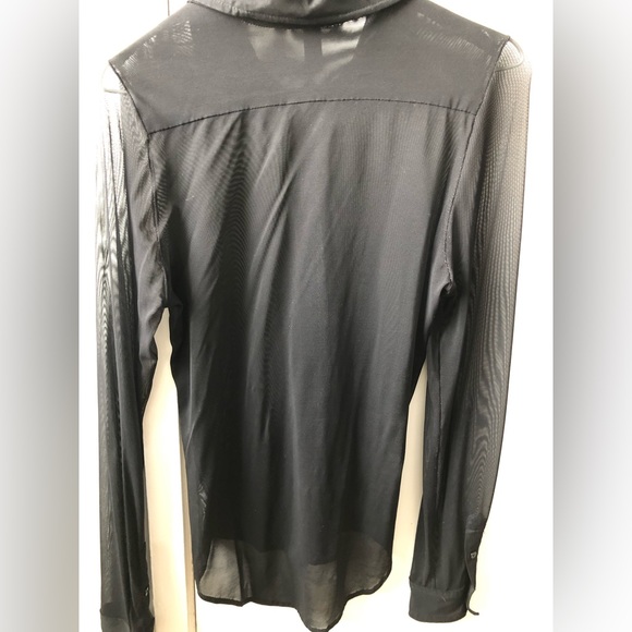 American Apparel Sheer Black Unisex Blouse - Picture 2 of 3